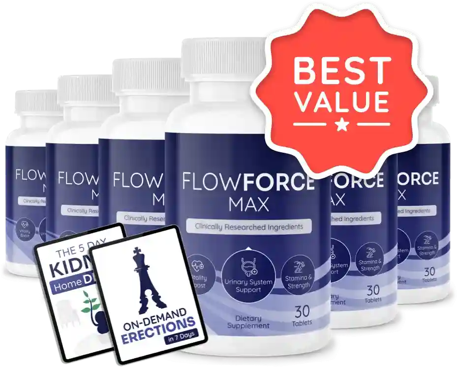 FlowForce Max Key Benefits — Vitality Boost Urinary System Support Stamina Strength